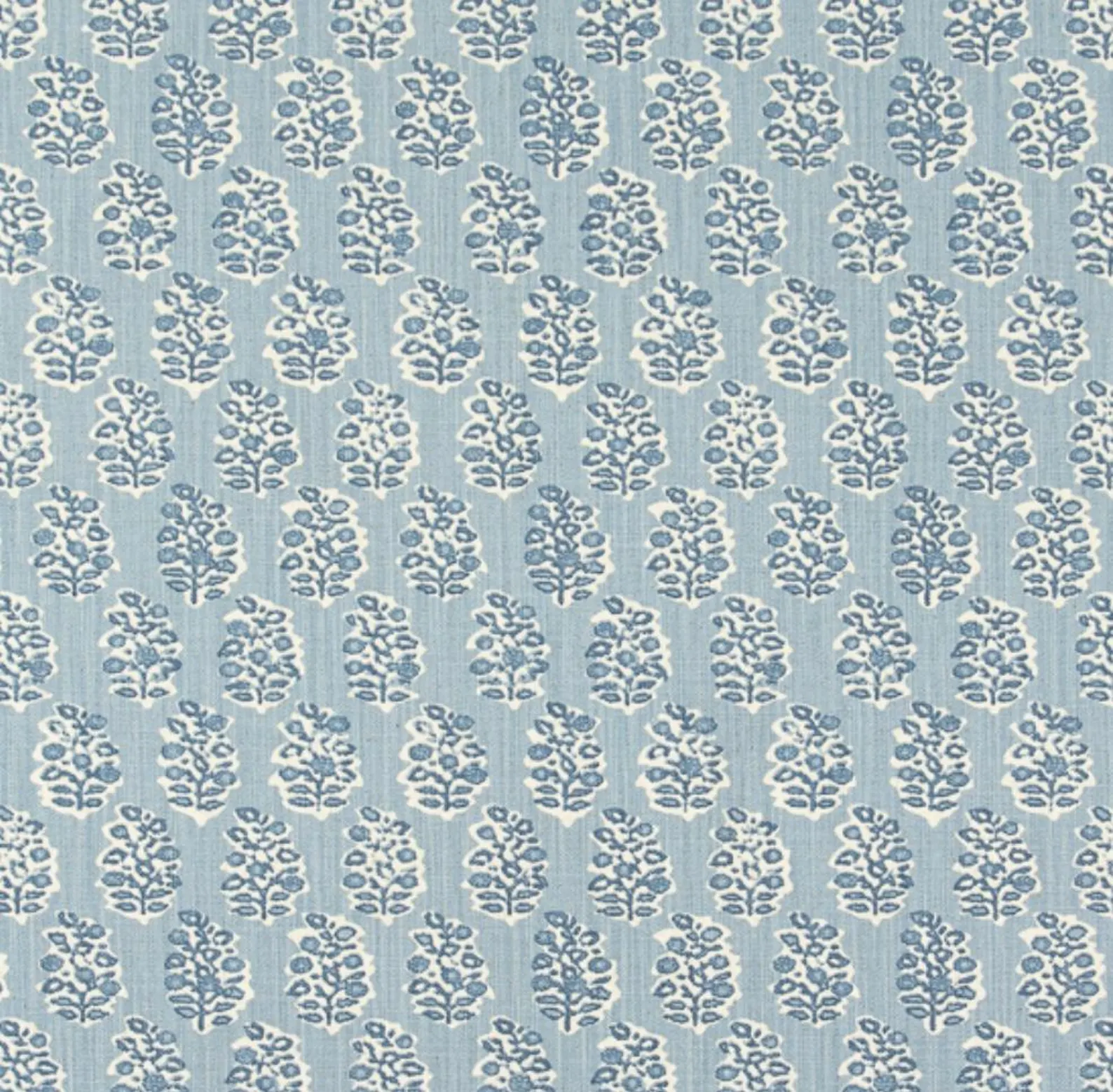 Green Leaf Print Fabric Spencer Tendril Green Slub Linen Natural Botanical Print Natural Inspired Cotton Linen 54" wide